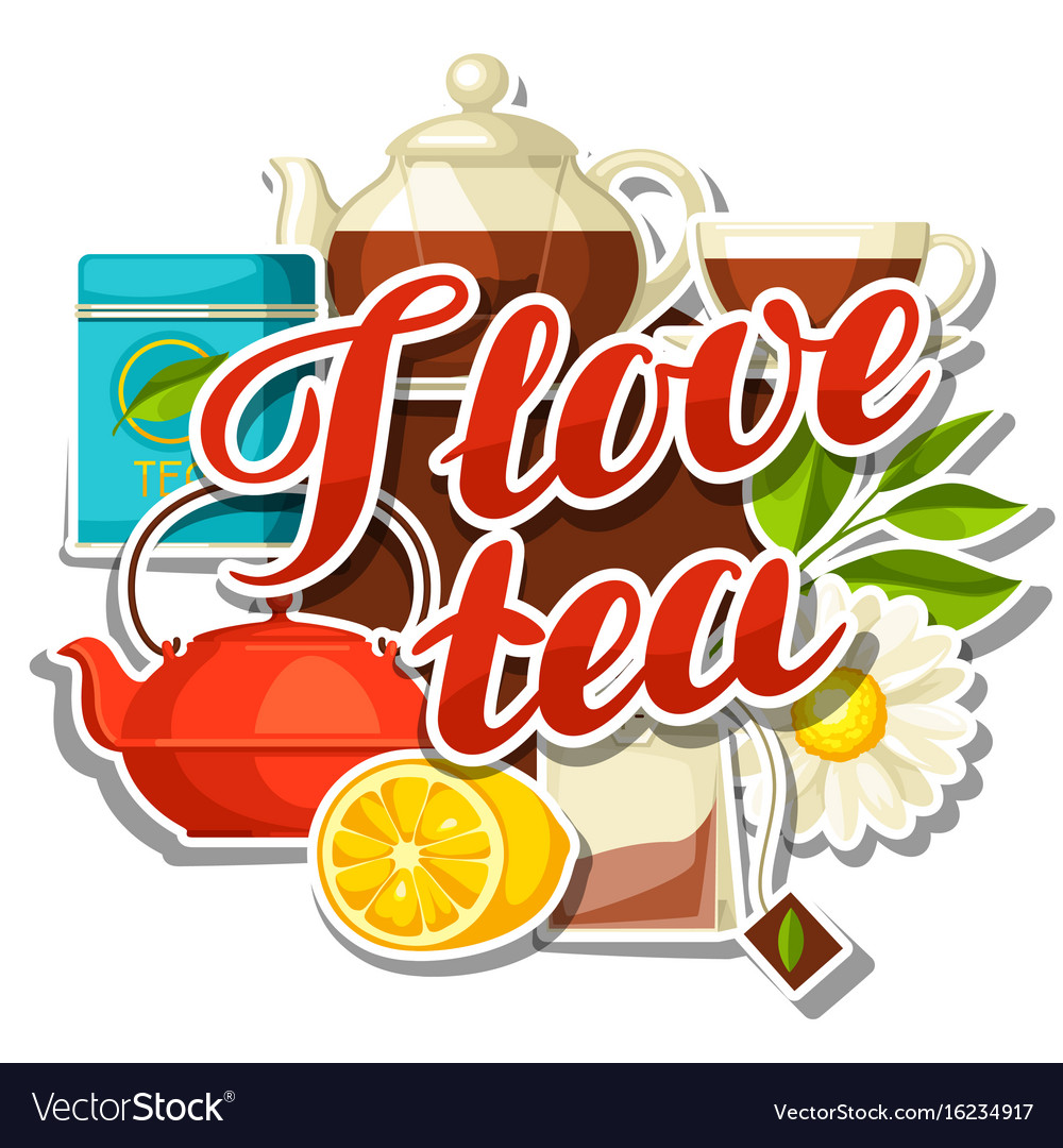 I love tea background with and accessories