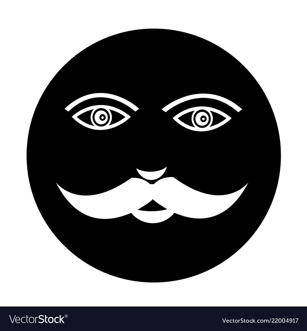 Mustache guy face icon