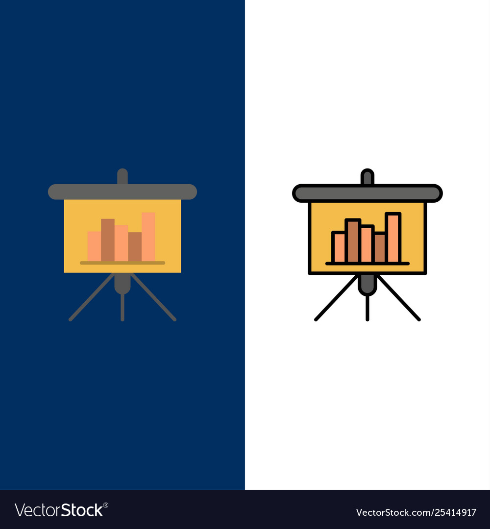 Presentation blackboard powerpoint report icons vector image Presentation blackboard powerpoint report icons