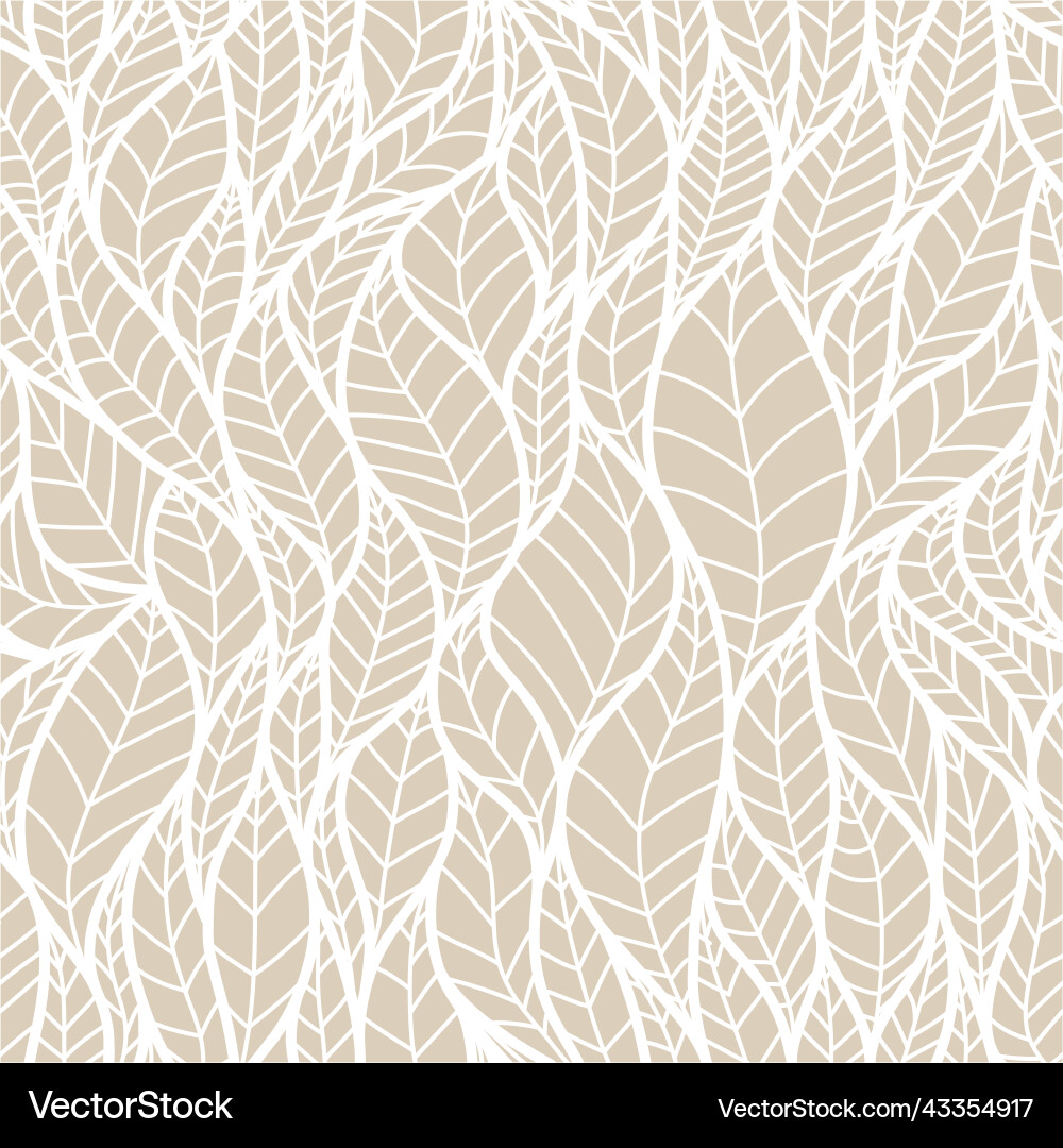 Seamless pattern with leaf Royalty Free Vector Image