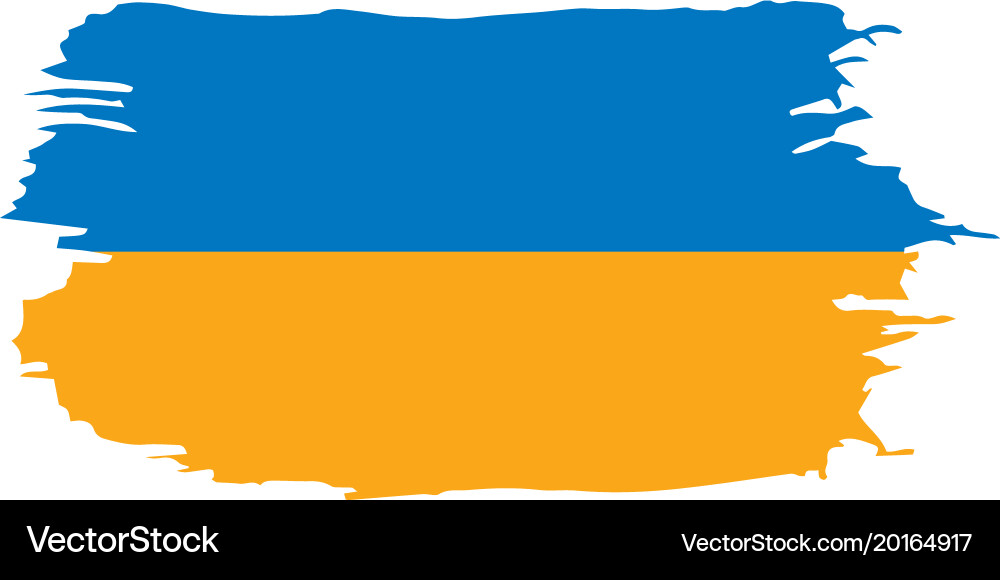 Ukraine flag Royalty Free Vector Image - VectorStock