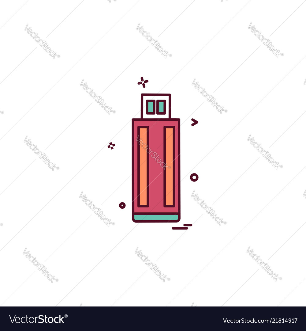 Usb device icon design vector image Usb device icon design