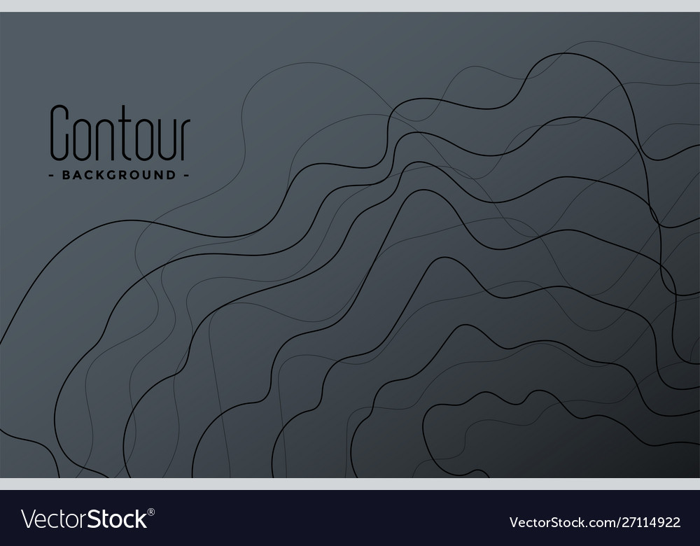 Abstract gray contour lines background design