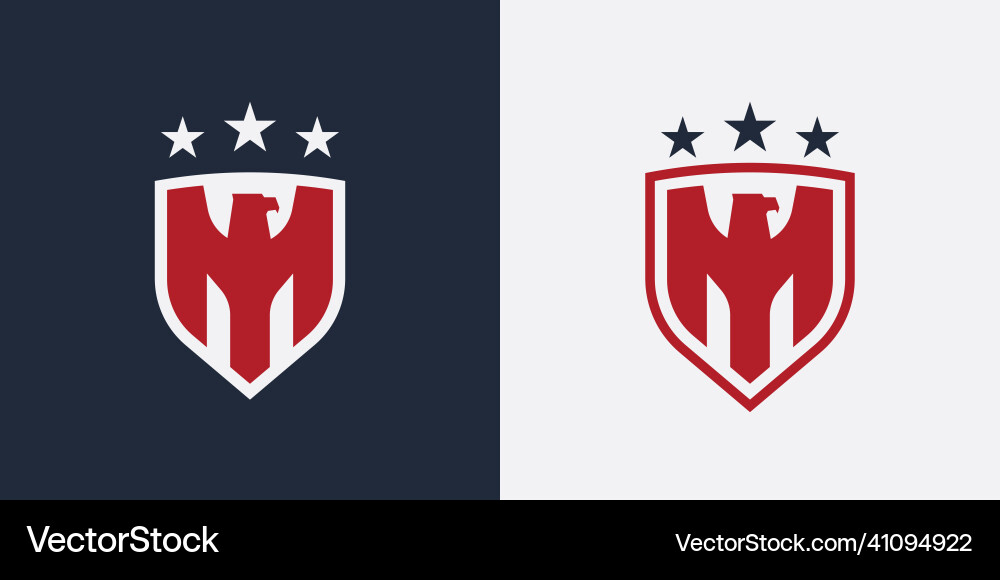 American eagle shield icon Royalty Free Vector Image