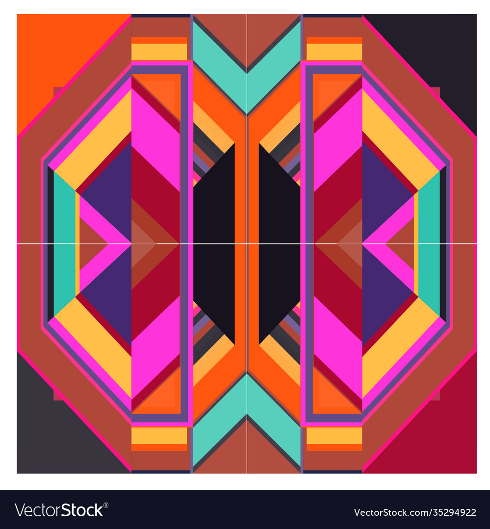 Colorful geometric and curve background pattern