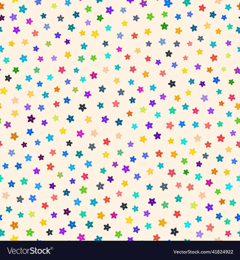 Cute pattern in small flower colored Royalty Free Vector