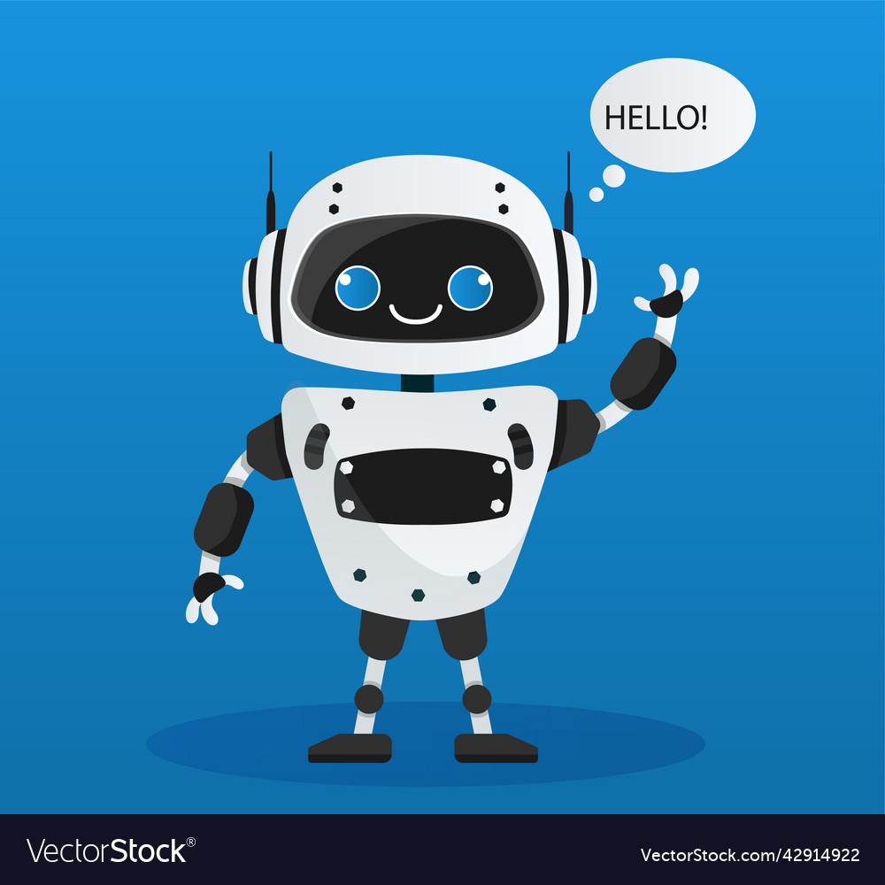Friendly Robot Saying Hello