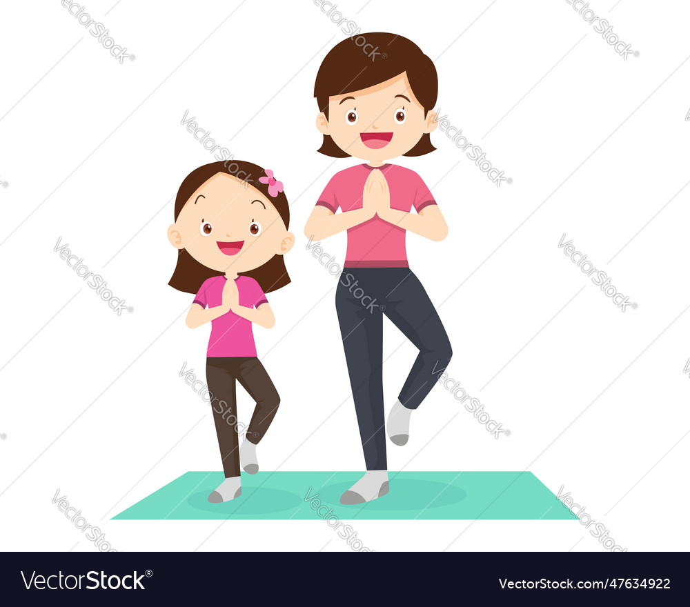 Happy family sport activity mother father and kid