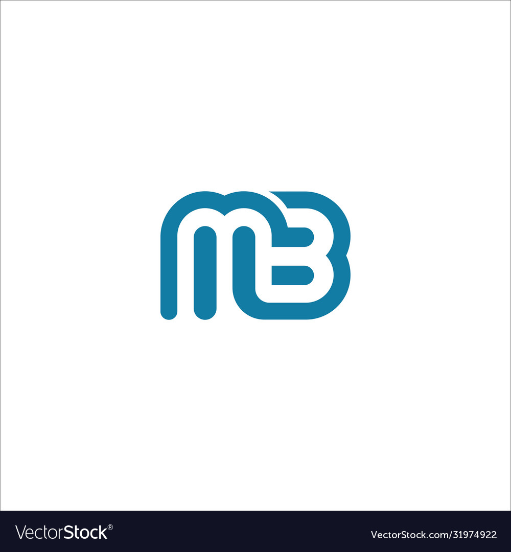 Initial letter mb logo or bm design