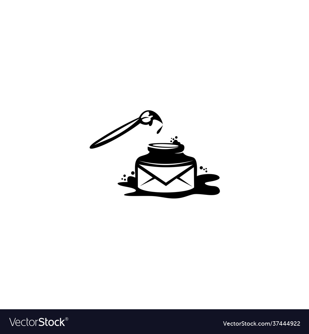 Tinte und Quill Ikonelegant Stift Anwalt kann vector image Tinte und Quill Ikonelegant Stift Anwalt kann
