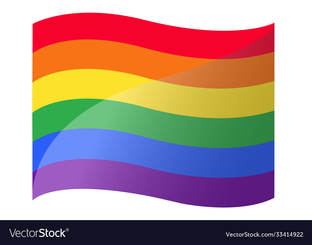 Rainbow flag lgbt symbol eps10 Royalty Free Vector Image