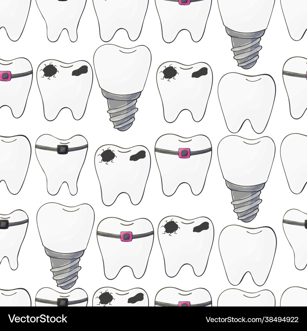 Seamless pattern on a white background cartoon Vector Image