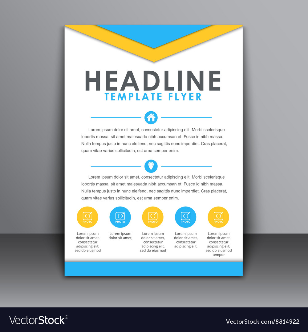 Template flyer with information for advertising Vector Image Within Informational Flyer Template