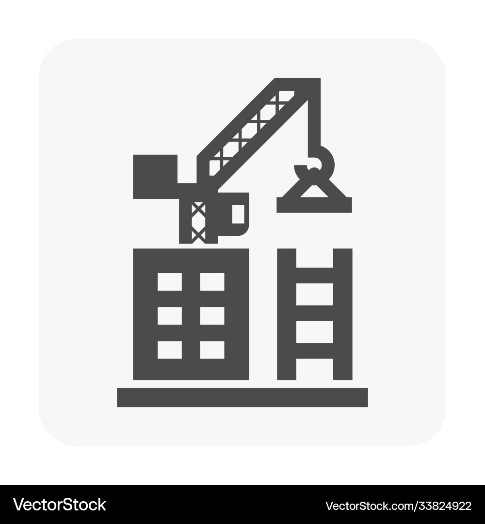 Tower crane icon Royalty Free Vector Image - VectorStock