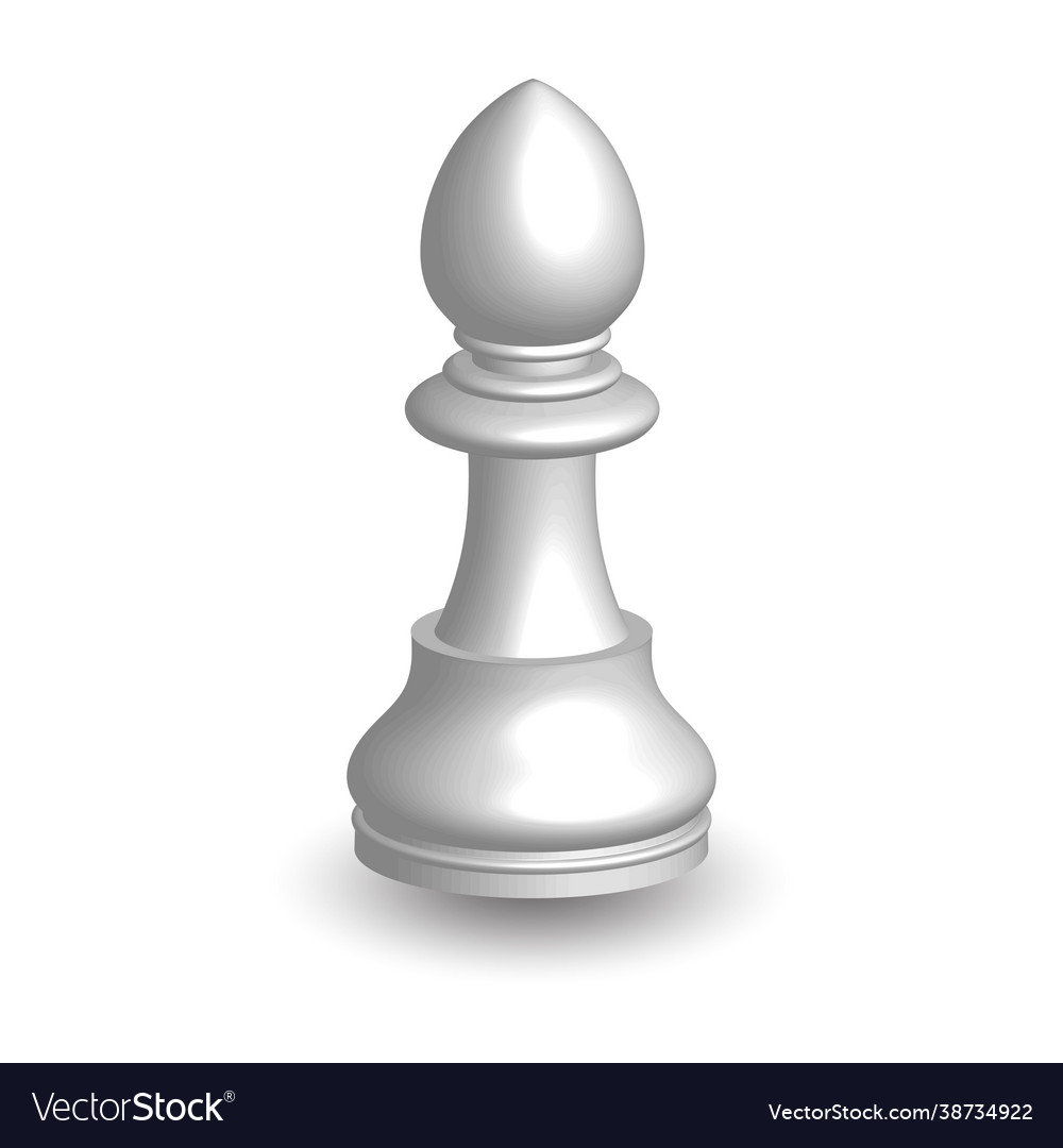 White chess piece king 3d on background Royalty Free Vector