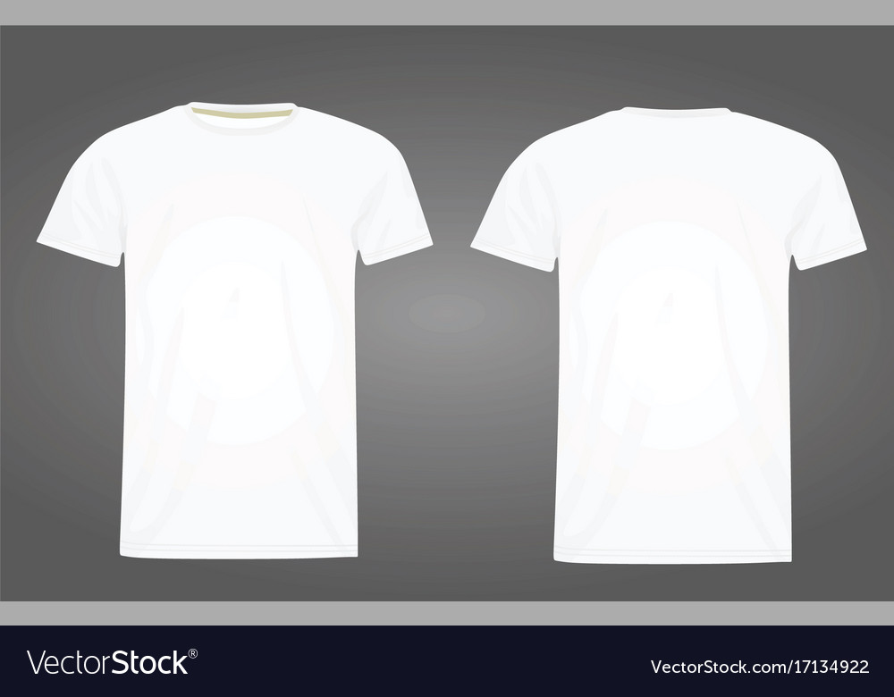 white t shirt template vector