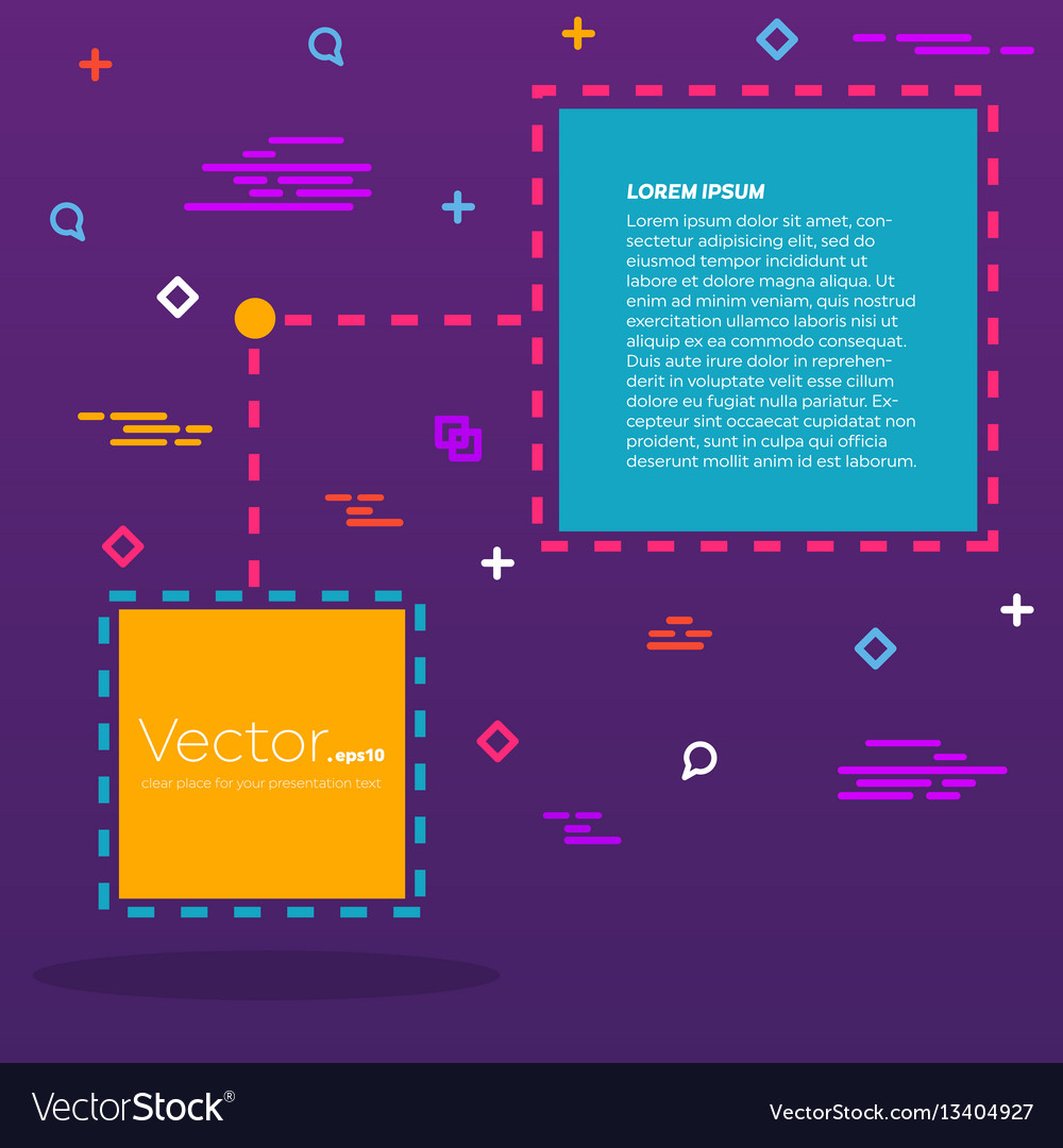 Abstract concept empty speech square quote vector image Abstract concept empty speech square quote