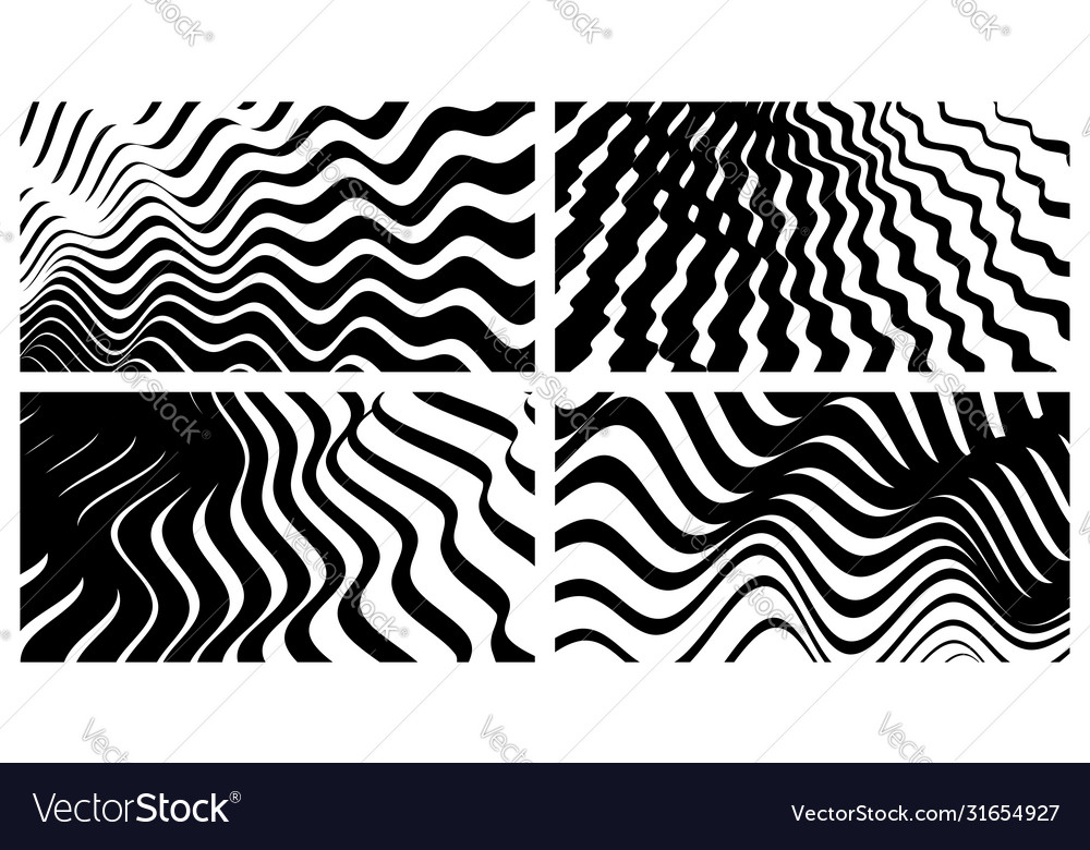 Black and white design pattern with optical vector image Black and white design pattern with optical