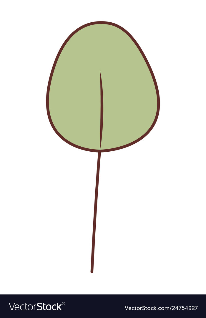 Branch with leafs isolated icon