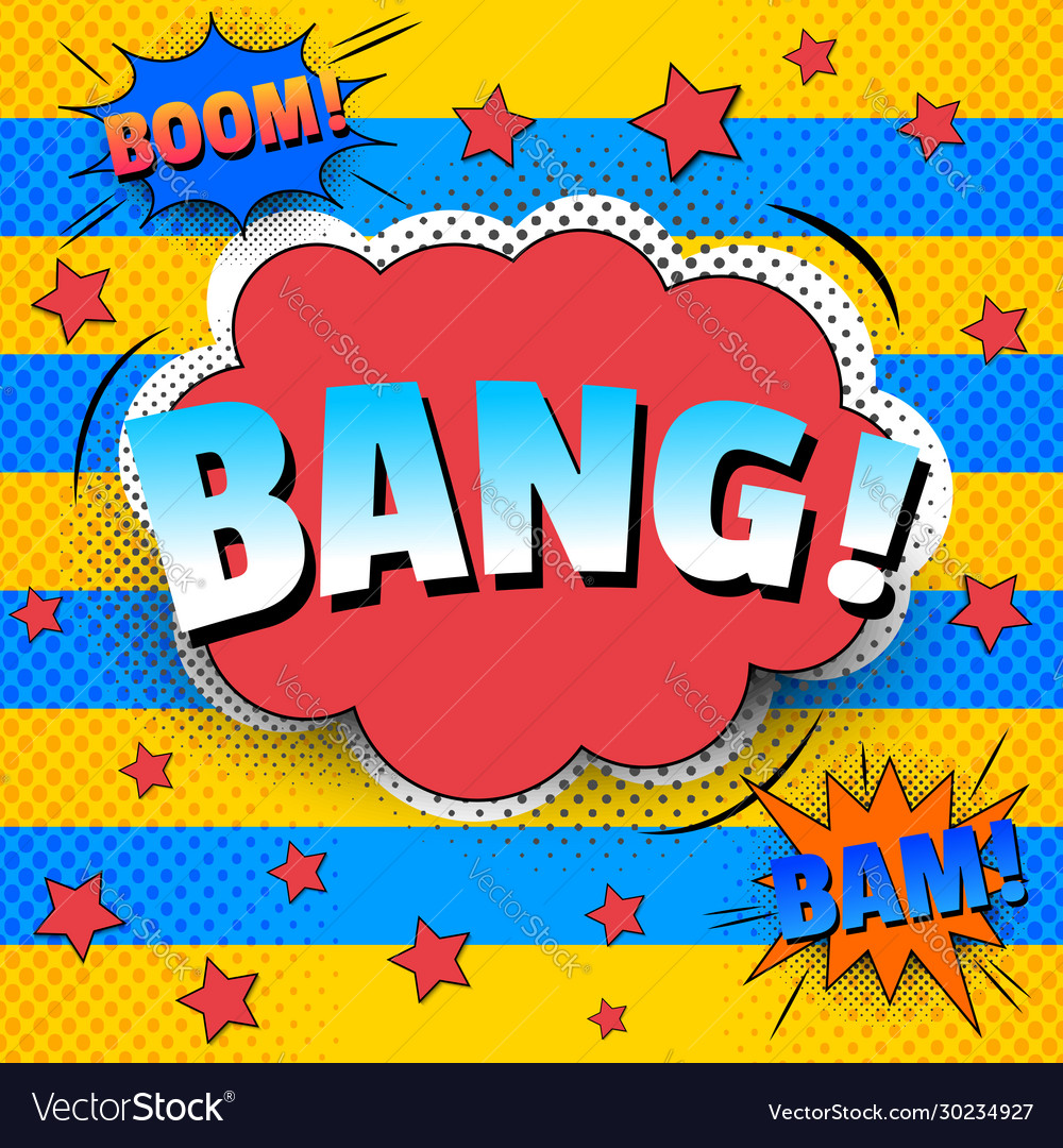 Comic explosive colorful concept Royalty Free Vector Image