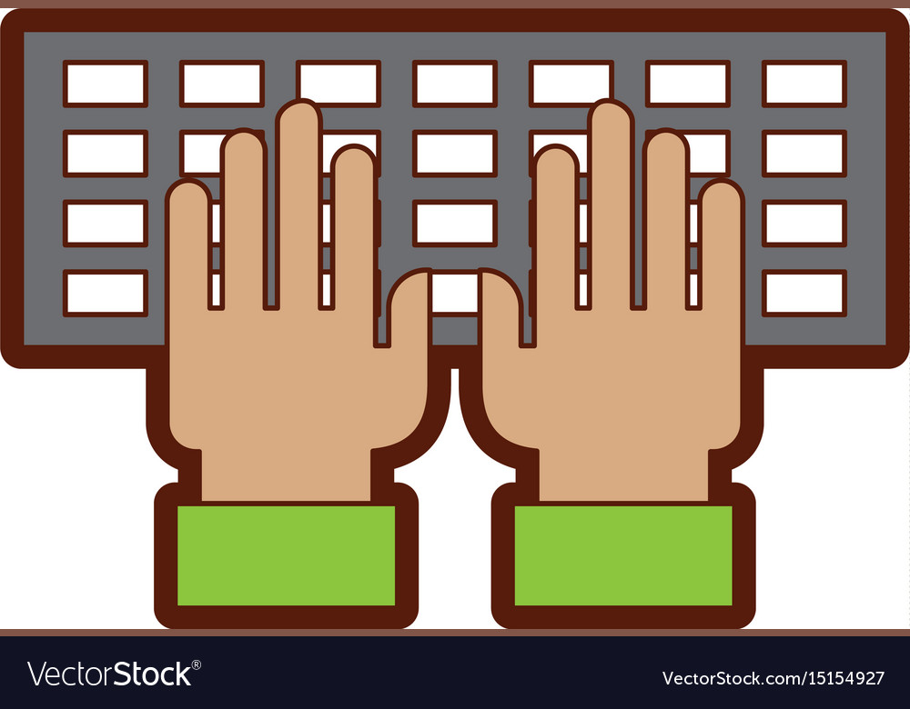 Computertastatur mit Händen Benutzer