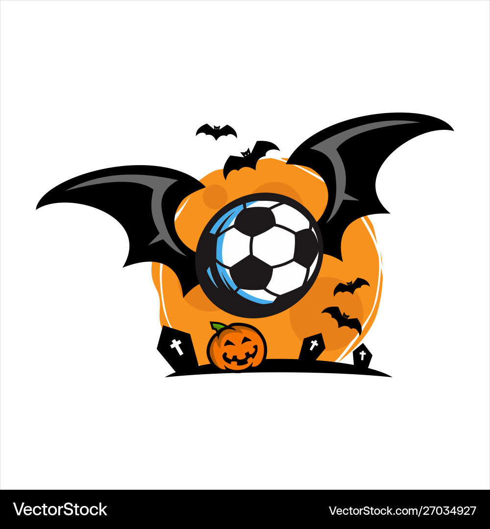 Football halloween theme Royalty Free Vector Image