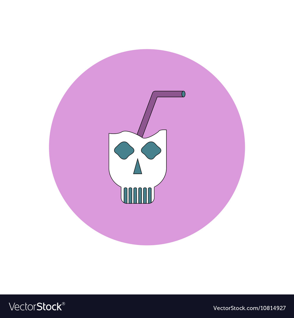 In flat design halloween icon