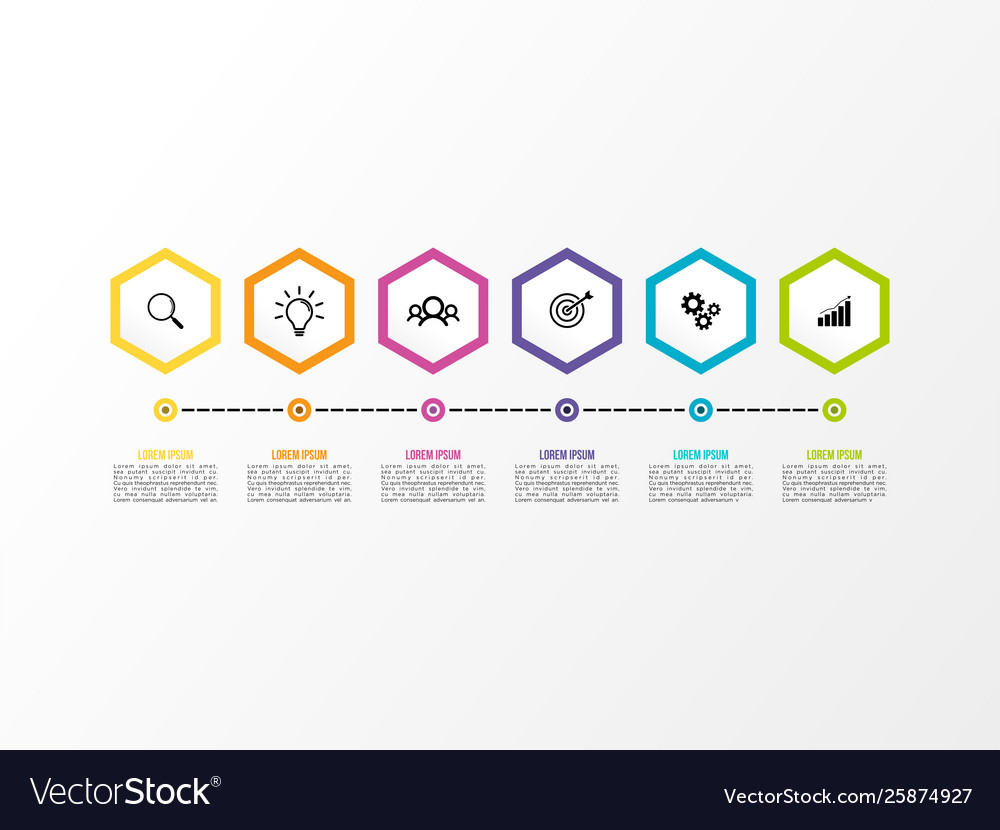 Infographic design template with options steps vector image Infographic design template with options steps