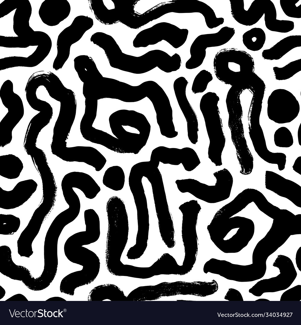 Irregular circular lines seamless pattern Vector Image