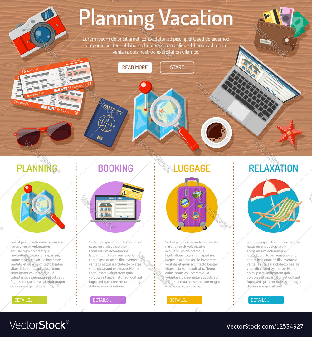 Planning Vacation Infographics Royalty Free Vector Image 4868