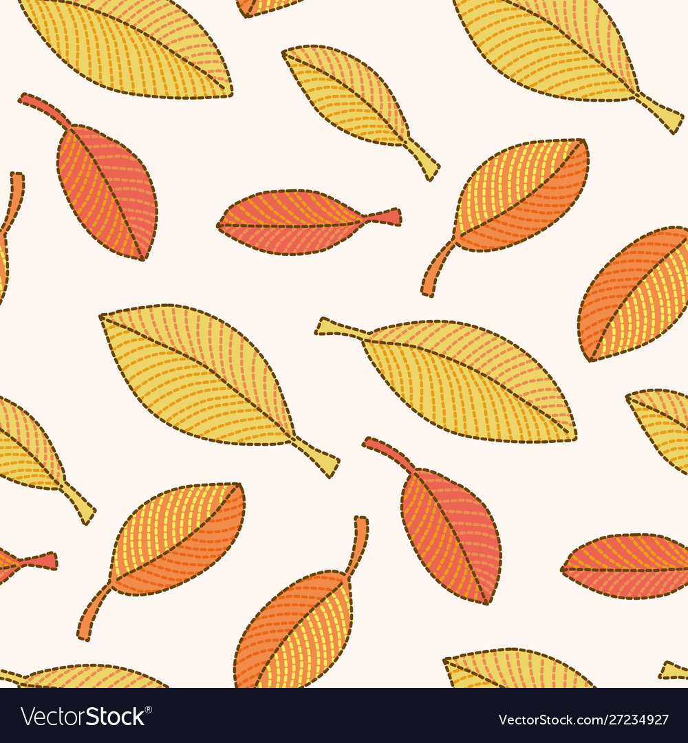 Seamless pattern with autumn leaves
