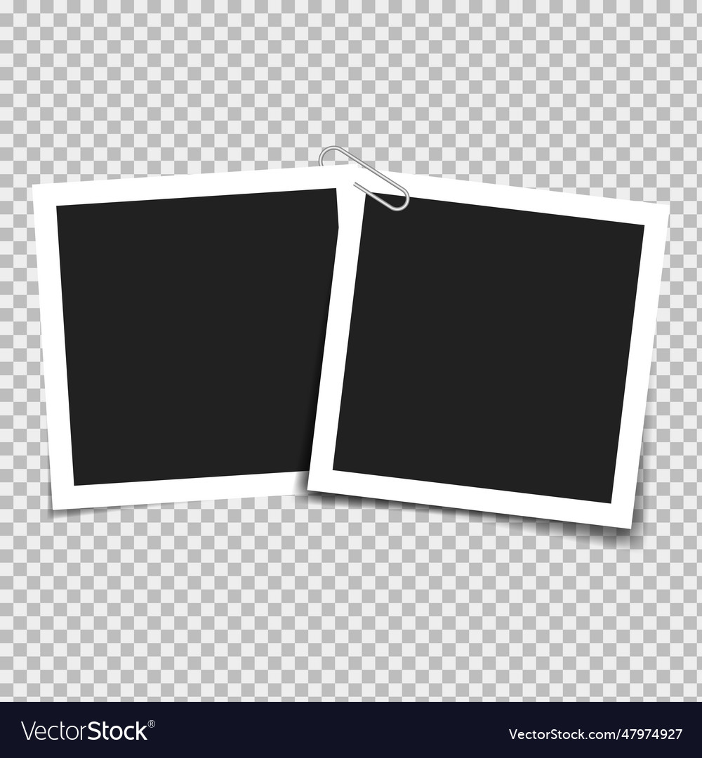 Set of blank frames on a background