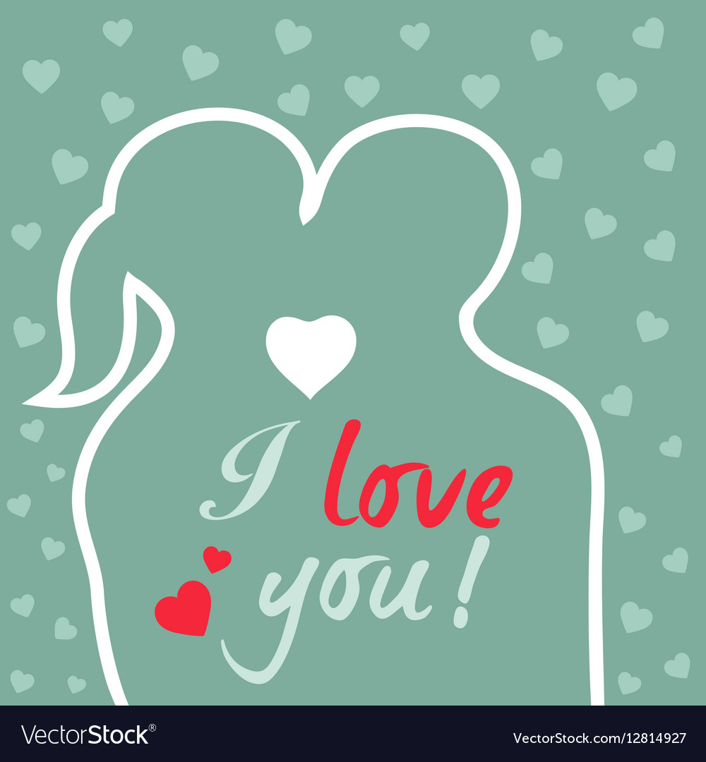 Valentine s day heart and love background Vector Image