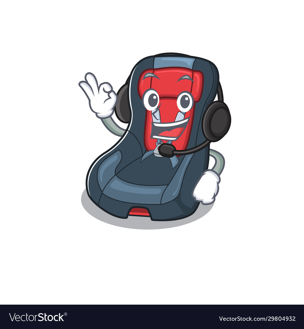 Baby car seat cartoon character design headphone