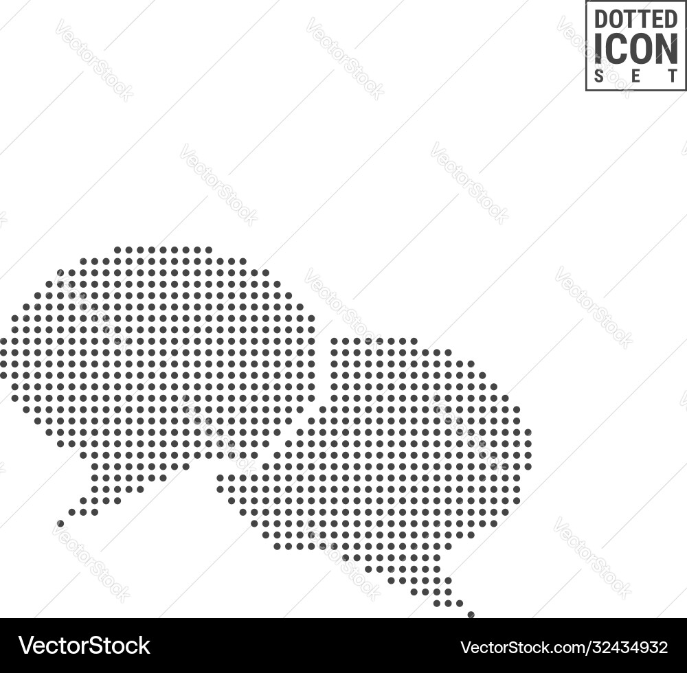 Chat dot pattern icon dotted isolated Royalty Free Vector