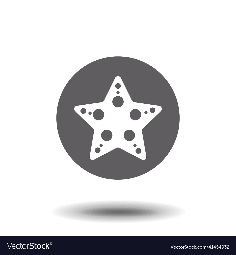 Starfish icon flat design style modern pictogram