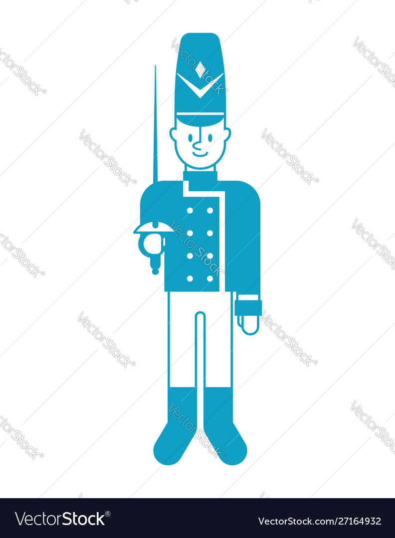 Toy soldier guardsman plaything isolated