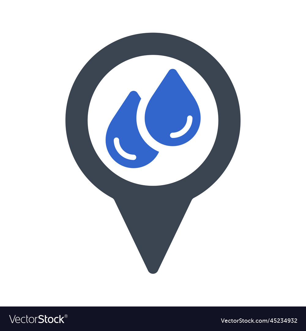 Water location icon Royalty Free Vector Image - VectorStock