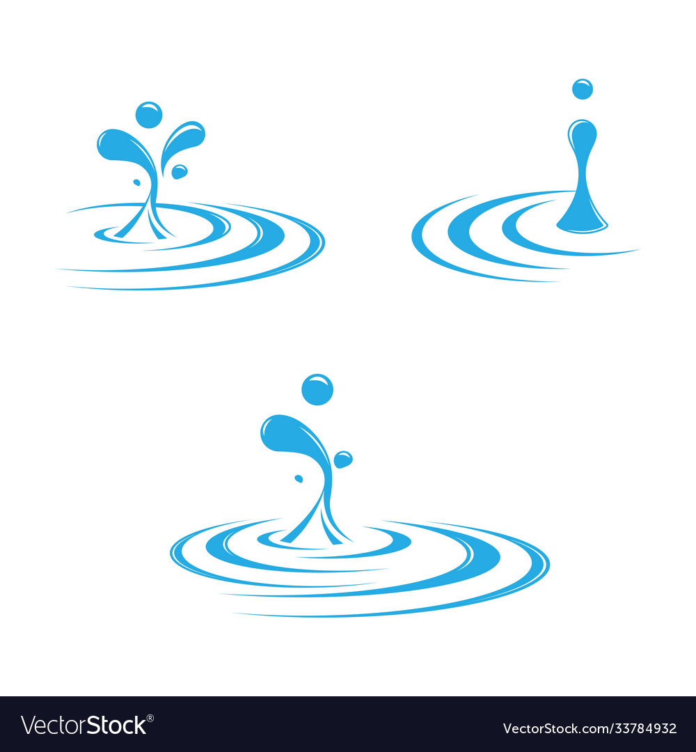 Water splash icon Royalty Free Vector Image - VectorStock