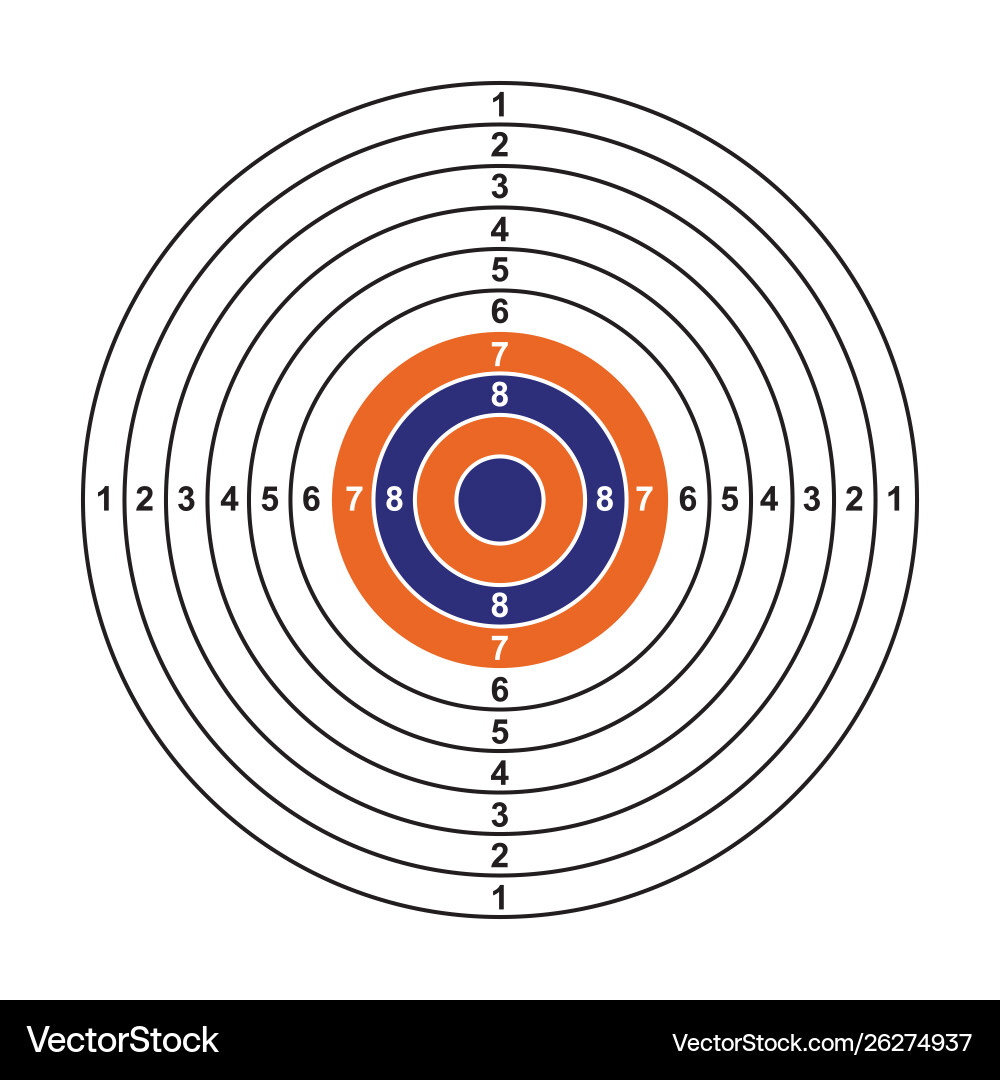 Blank arrow target blank gun target paper shootin Vector Image