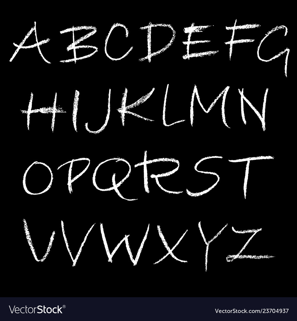 Chalk textured font grunge script on chalkboard