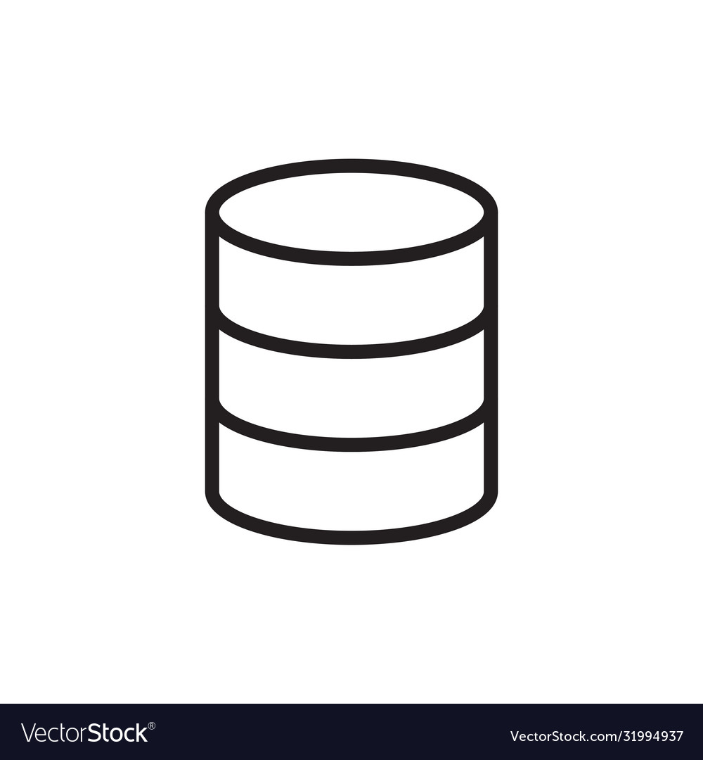 Database Lines Icon - Data Storage