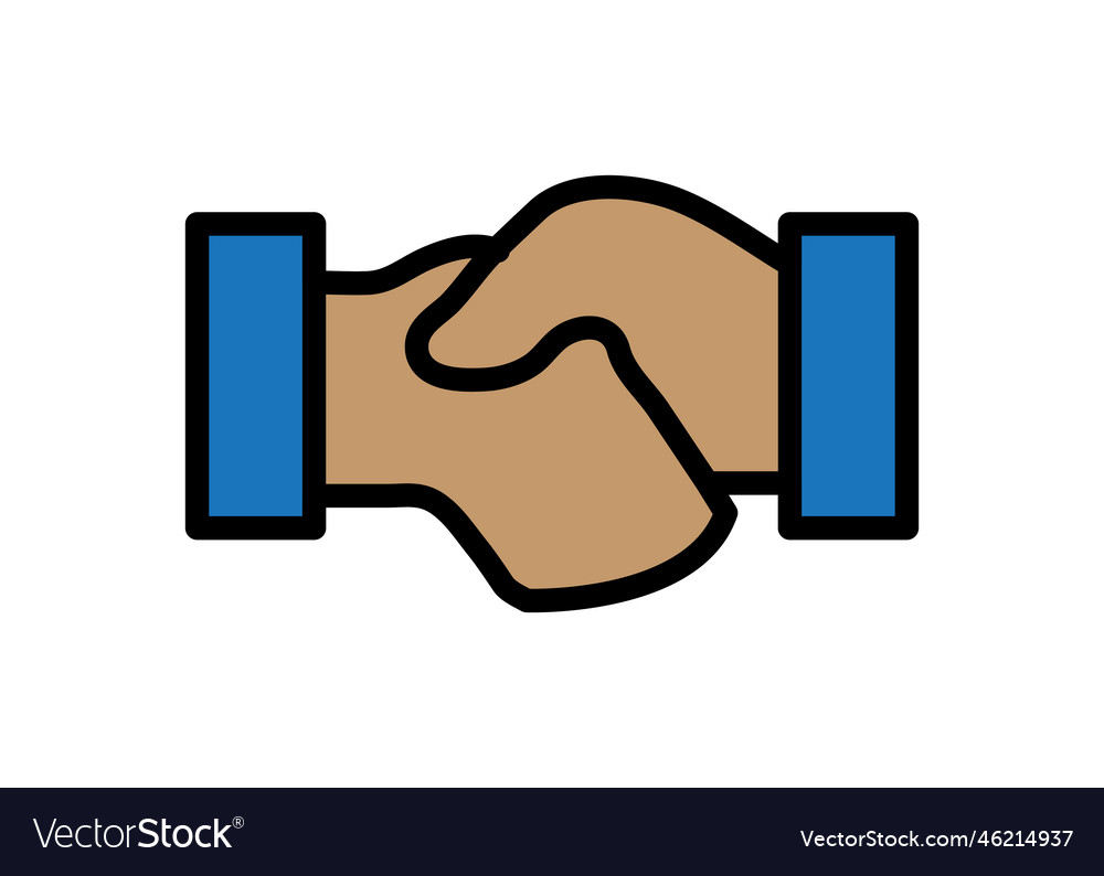 Handshake icon clipart design Royalty Free Vector Image