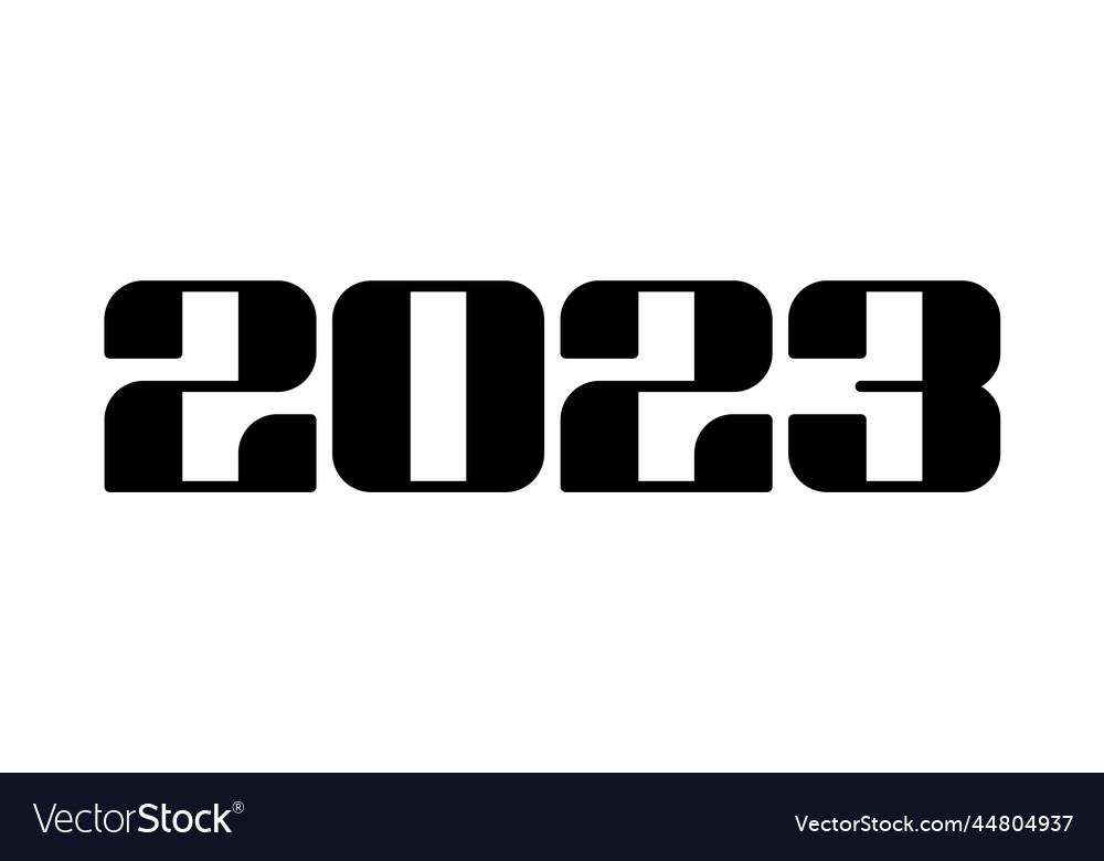 Happy new year 2023 with numbers creative style Vector Image