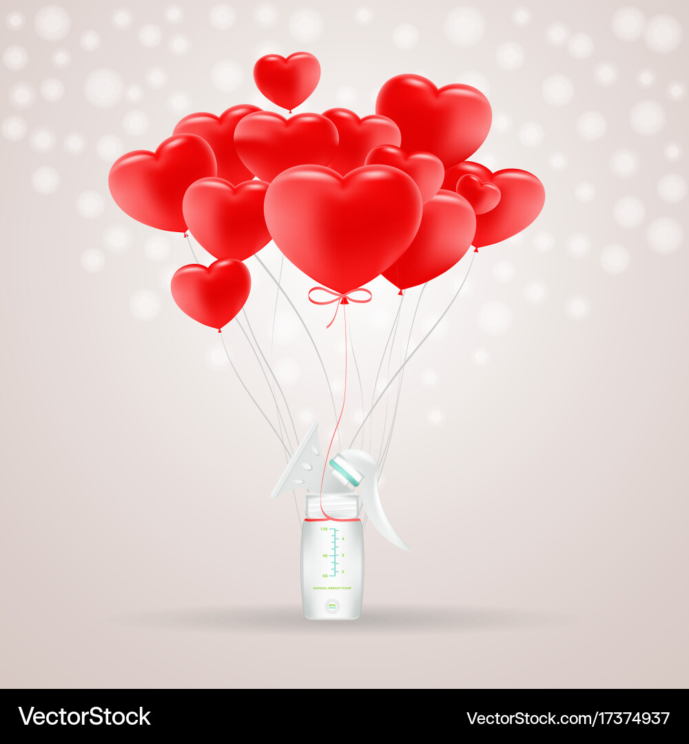 Manual breast pump to increase milk supply Vector Image