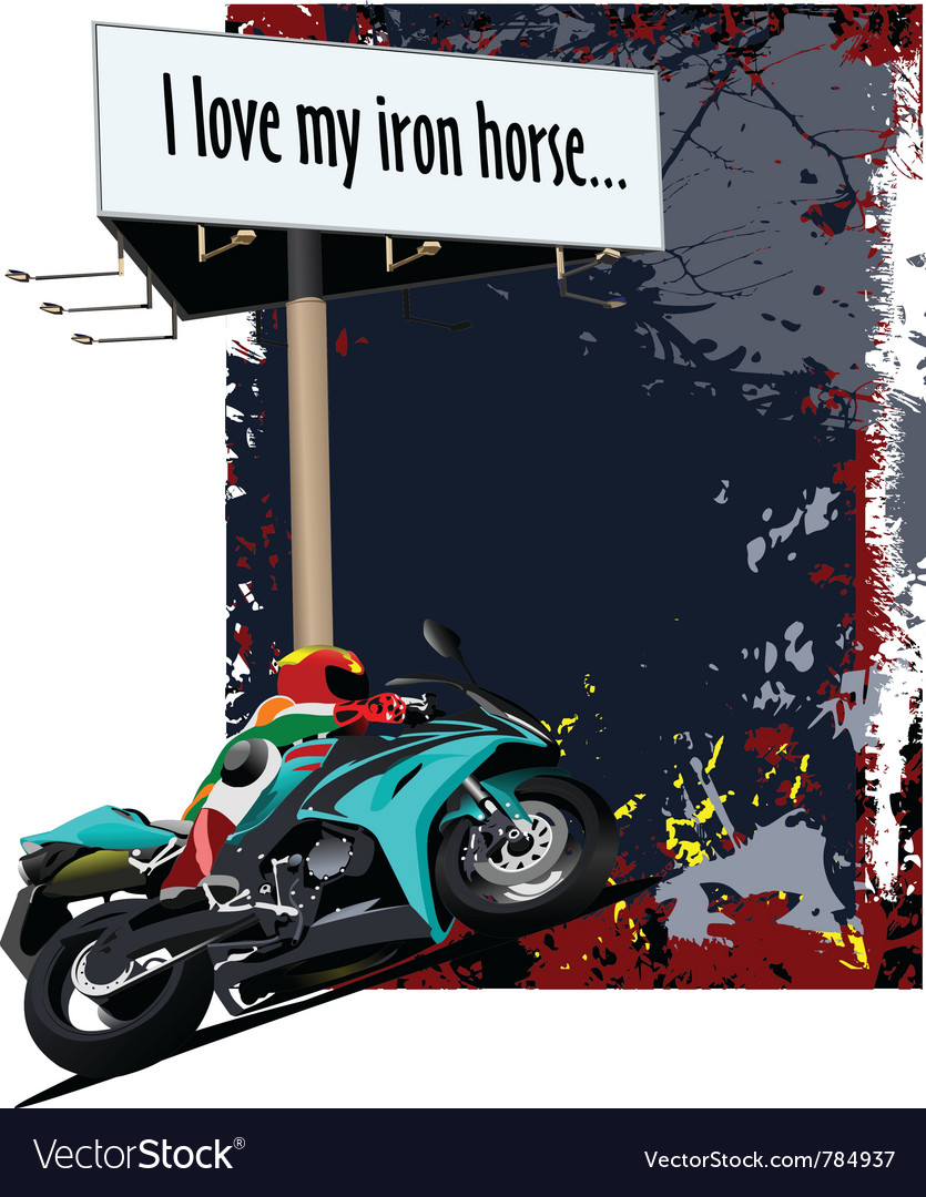 Motorbike poster Royalty Free Vector Image - VectorStock