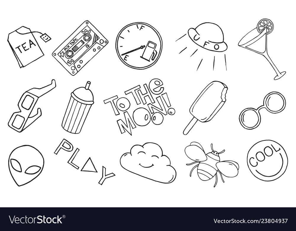 Patch set on white background vector image Patch set on white background