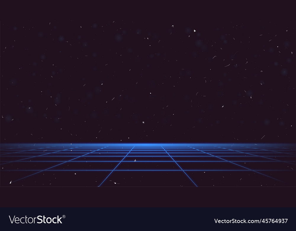 Retrowave background 80s backdrop retro future Vector Image