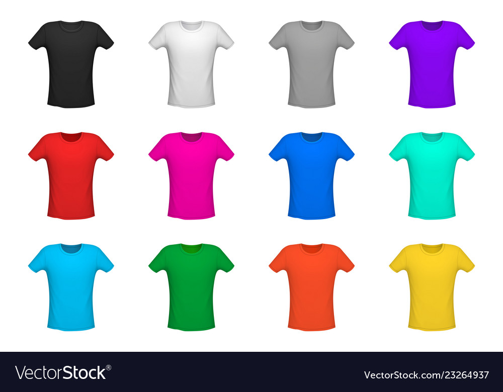 Set different tshirt Royalty Free Vector Image