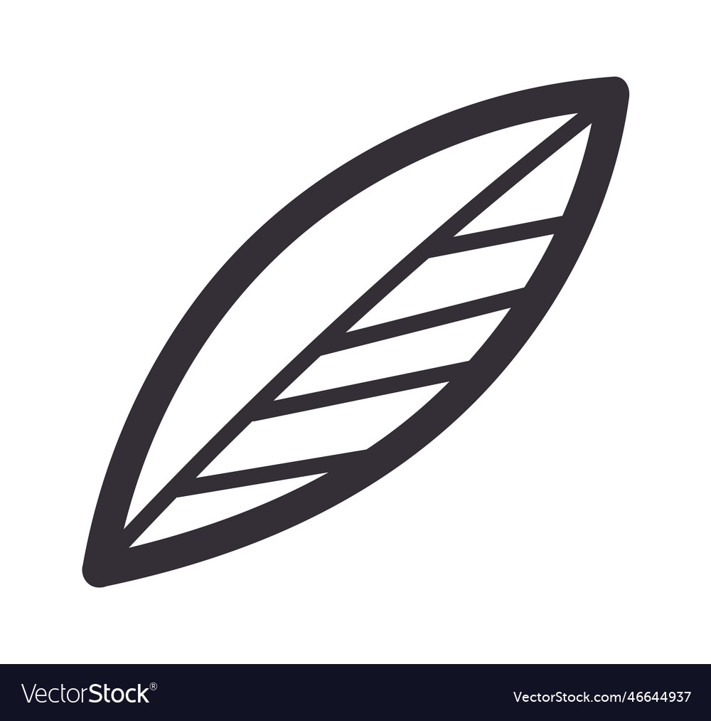 Tree leaf lined Royalty Free Vector Image - VectorStock